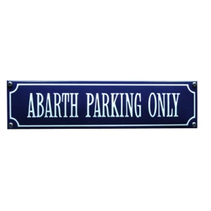 Abarth Parking only bord
